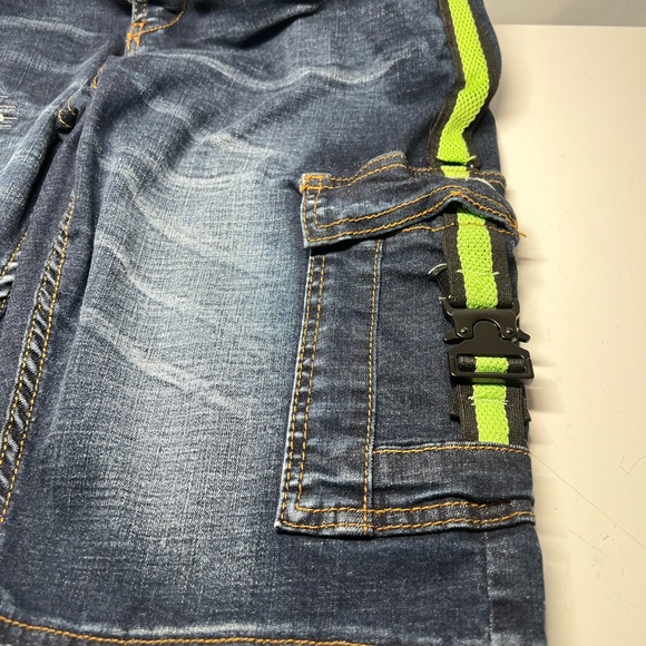 Smugglers Moon Distressed Cargo Button Fly Shorts Sz 30 - Picture 7 of 8